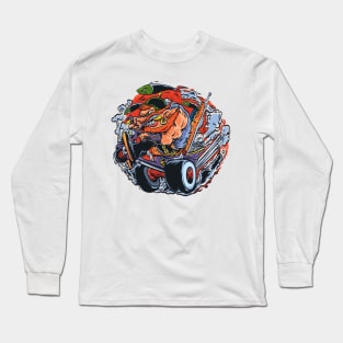 Unleash the Racket: Biker Rider Outlaw Apparel Long Sleeve T-Shirt